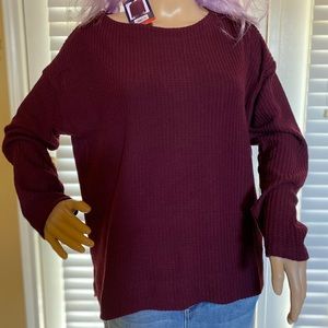 Splendid Merlot Thermal Waffle Top Size Medium NWT